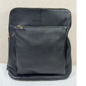 Vera Pelle Black Italian Leather Travel Convertible Purse Backpack Lux Soft